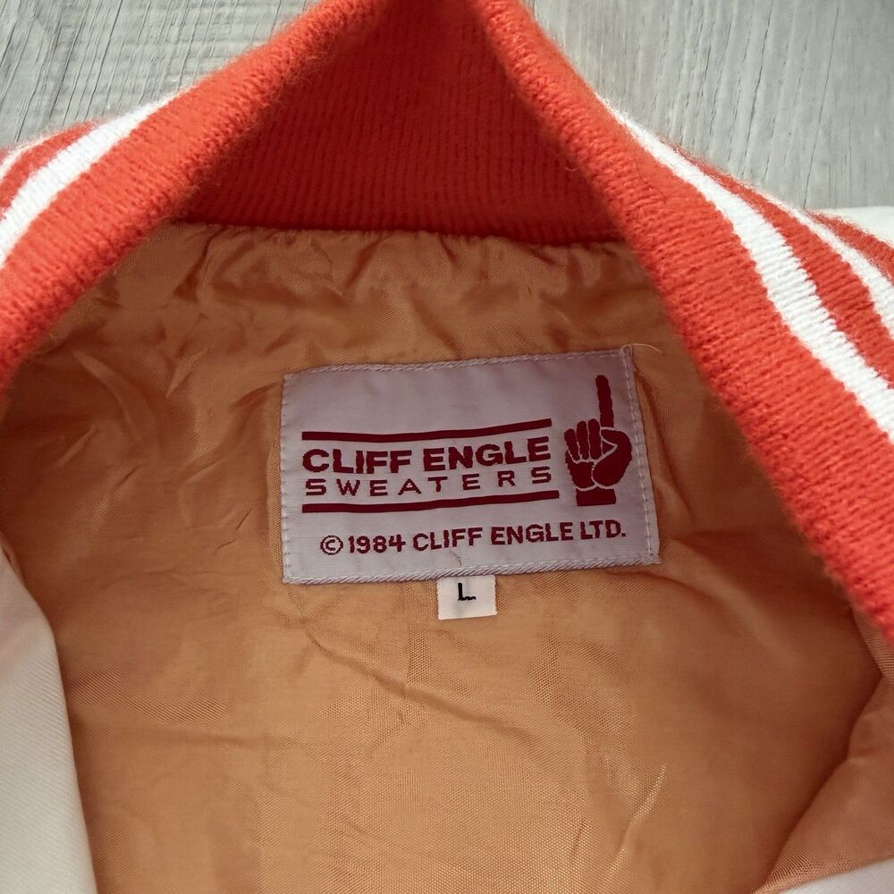 Vintage 1980s Cliff Engle Clemson Varsity Jacket Large Made in USA READ - Picture 6 of 14
